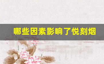 哪些因素影响了悦刻烟杆的市场定价